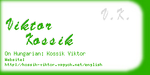 viktor kossik business card